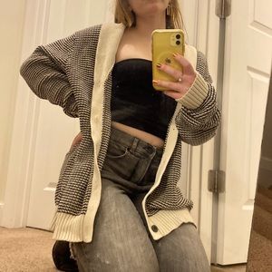 Banana Republic black and white cardigan